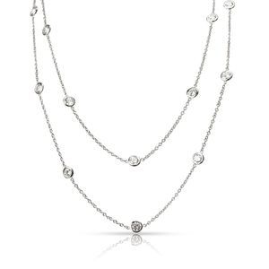 21 Station Diamonds by the Yard (DBY) Necklace in Platinum 5.73 CTW